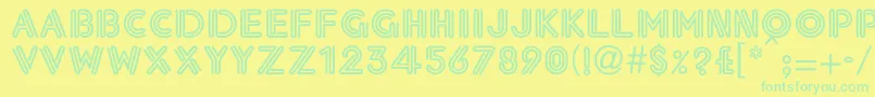 Eklekti0 Font – Green Fonts on Yellow Background