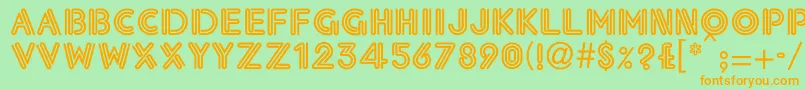 Eklekti0 Font – Orange Fonts on Green Background