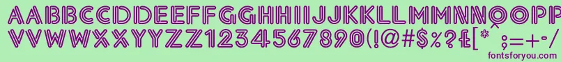 Eklekti0 Font – Purple Fonts on Green Background