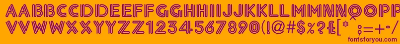 Eklekti0 Font – Purple Fonts on Orange Background