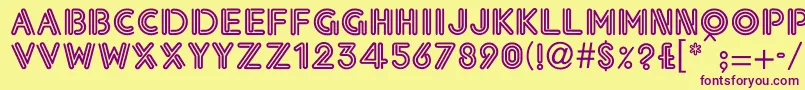 Eklekti0 Font – Purple Fonts on Yellow Background