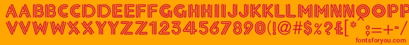 Eklekti0 Font – Red Fonts on Orange Background