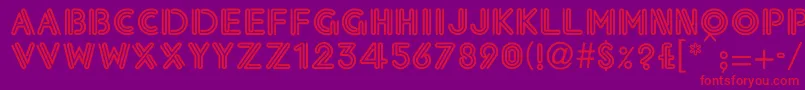 Eklekti0 Font – Red Fonts on Purple Background