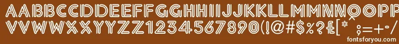 Eklekti0 Font – White Fonts on Brown Background