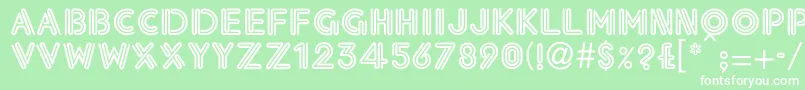 Eklekti0 Font – White Fonts on Green Background