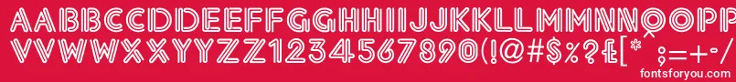 Fonte Eklekti0 – fontes brancas em um fundo vermelho