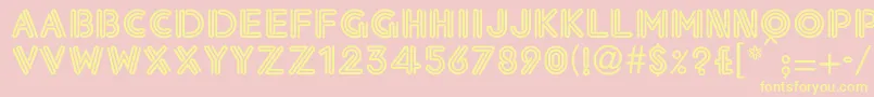 Eklekti0 Font – Yellow Fonts on Pink Background