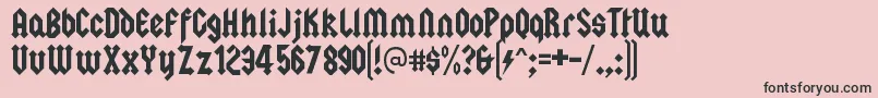 フォントSquealerRegular – ピンクの背景に黒い文字