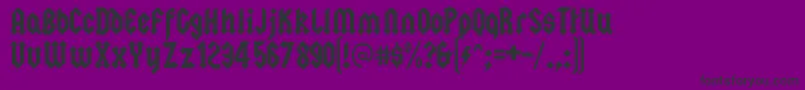 フォントSquealerRegular – 紫の背景に黒い文字