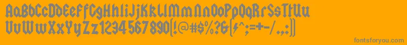 フォントSquealerRegular – オレンジの背景に灰色の文字