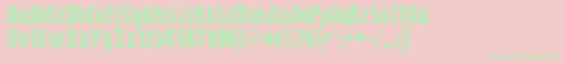 SquealerRegular Font – Green Fonts on Pink Background