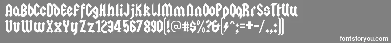 フォントSquealerRegular – 灰色の背景に白い文字