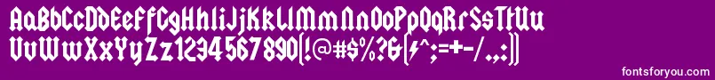 フォントSquealerRegular – 紫の背景に白い文字