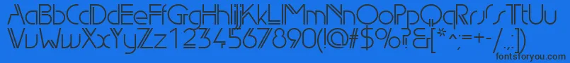 Edgeline Font – Black Fonts on Blue Background