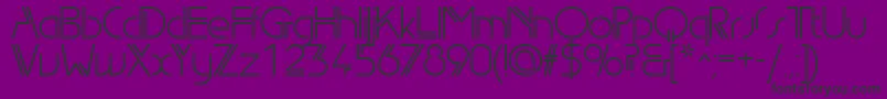 フォントEdgeline – 紫の背景に黒い文字