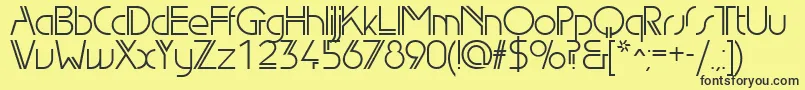 Edgeline Font – Black Fonts on Yellow Background