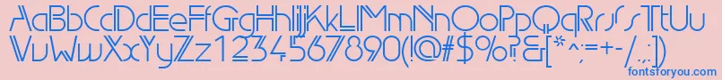 Edgeline Font – Blue Fonts on Pink Background