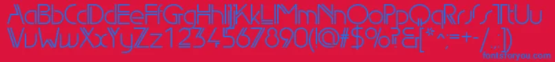 Edgeline Font – Blue Fonts on Red Background