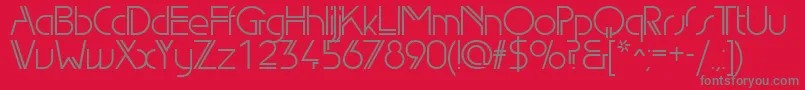Edgeline Font – Gray Fonts on Red Background