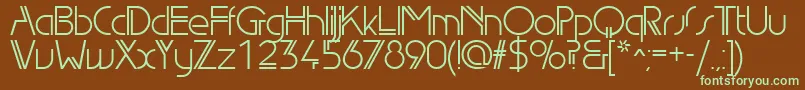 fuente Edgeline – Fuentes Verdes Sobre Fondo Marrón