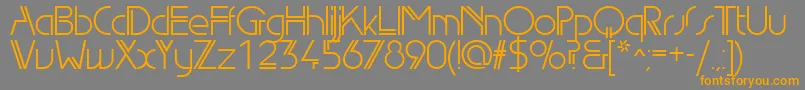 Edgeline Font – Orange Fonts on Gray Background