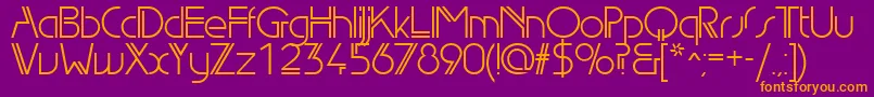 Edgeline Font – Orange Fonts on Purple Background