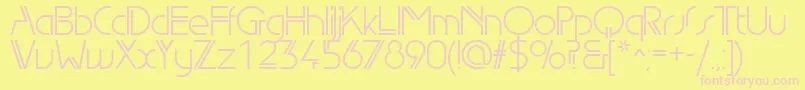 Edgeline Font – Pink Fonts on Yellow Background