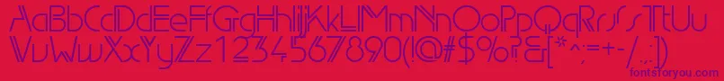 Edgeline Font – Purple Fonts on Red Background