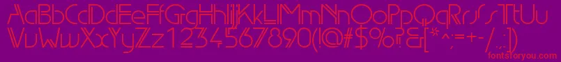 Edgeline Font – Red Fonts on Purple Background