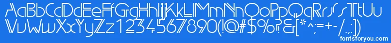 Edgeline Font – White Fonts on Blue Background