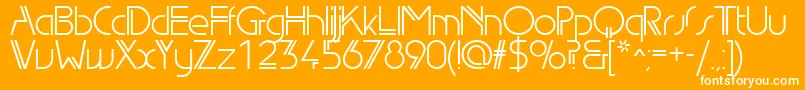 Edgeline Font – White Fonts on Orange Background