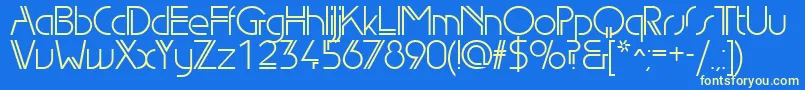 fuente Edgeline – Fuentes Amarillas Sobre Fondo Azul
