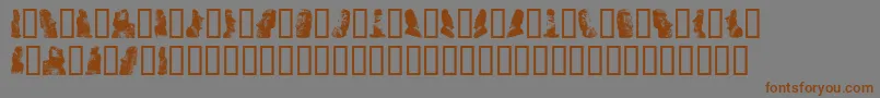 Rapanuimoaibats Font – Brown Fonts on Gray Background