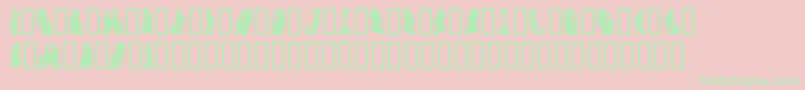 Rapanuimoaibats Font – Green Fonts on Pink Background