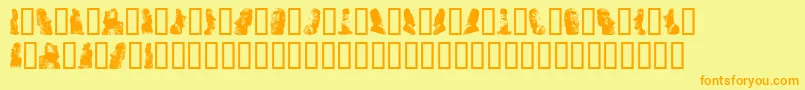 Rapanuimoaibats Font – Orange Fonts on Yellow Background