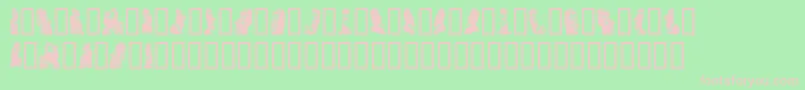 Rapanuimoaibats Font – Pink Fonts on Green Background