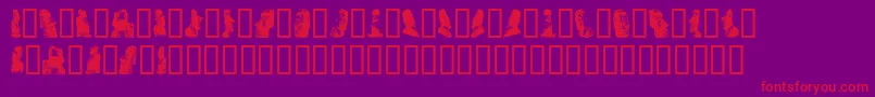 Rapanuimoaibats Font – Red Fonts on Purple Background