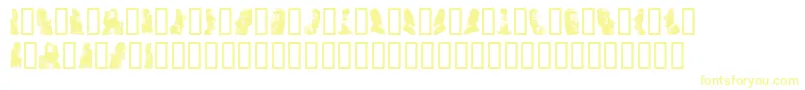 Rapanuimoaibats Font – Yellow Fonts on White Background