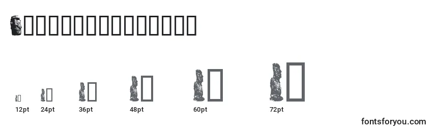 Größen der Schriftart Rapanuimoaibats