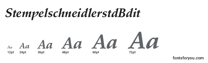 Размеры шрифта StempelschneidlerstdBdit