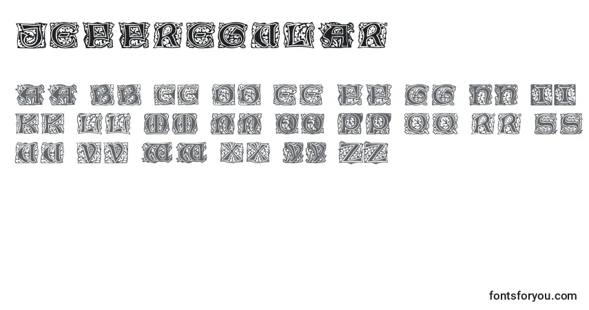 Schriftart JeffRegular (89203) – Alphabet, Zahlen, spezielle Symbole
