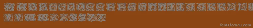 Czcionka JeffRegular – szare czcionki na brązowym tle