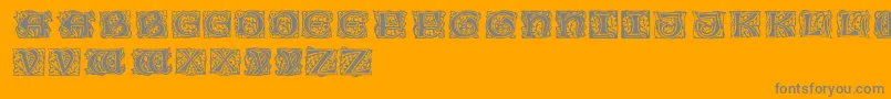 JeffRegular-Schriftart – Graue Schriften auf orangefarbenem Hintergrund