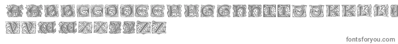 JeffRegular-fontti – harmaat kirjasimet valkoisella taustalla