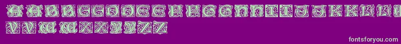 JeffRegular Font – Green Fonts on Purple Background