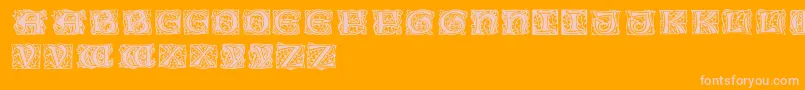Czcionka JeffRegular – różowe czcionki na pomarańczowym tle