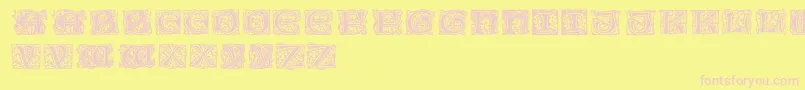 JeffRegular Font – Pink Fonts on Yellow Background