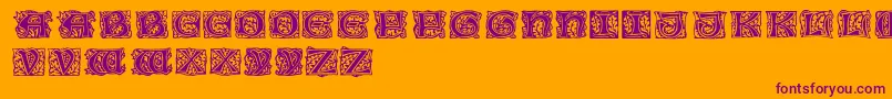 JeffRegular Font – Purple Fonts on Orange Background