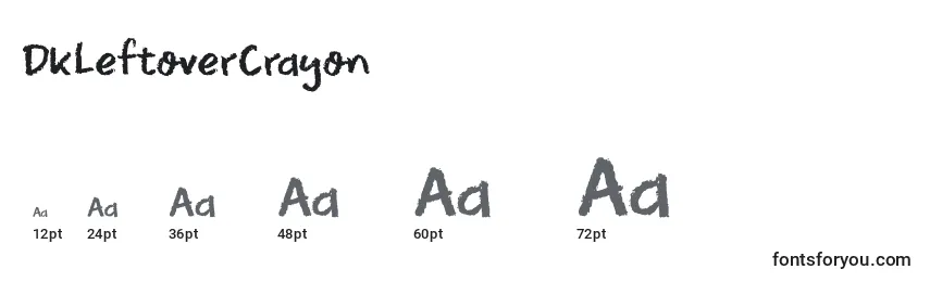 Размеры шрифта DkLeftoverCrayon