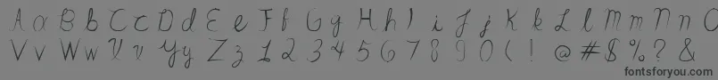 SandrinoFont Font – Black Fonts on Gray Background
